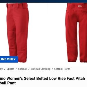 Woman mizuno pants Woman's medium softball